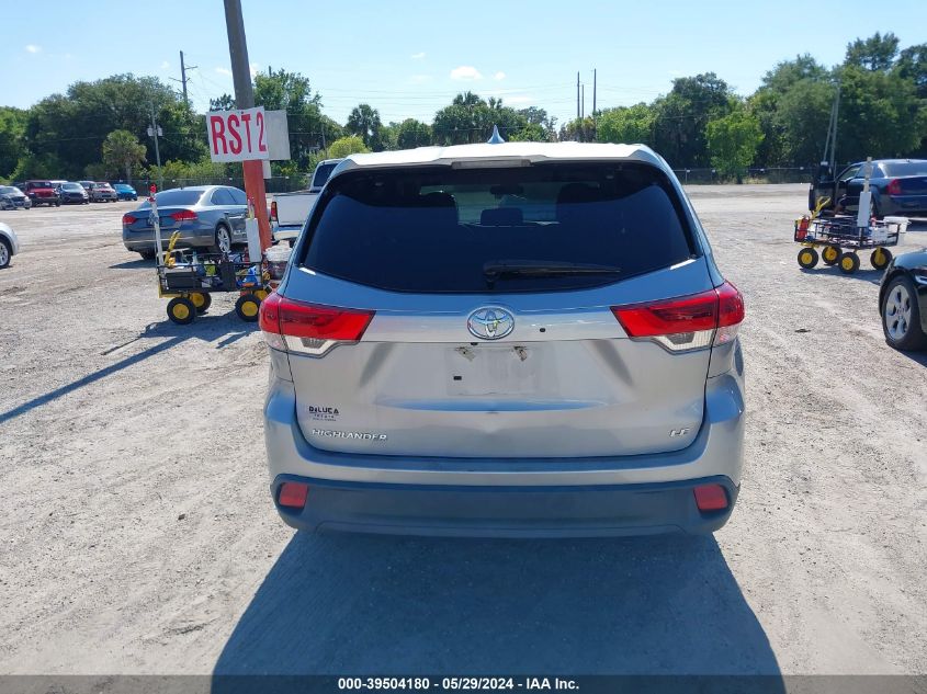 2019 Toyota Highlander Le Plus VIN: 5TDZZRFH1KS305859 Lot: 39504180