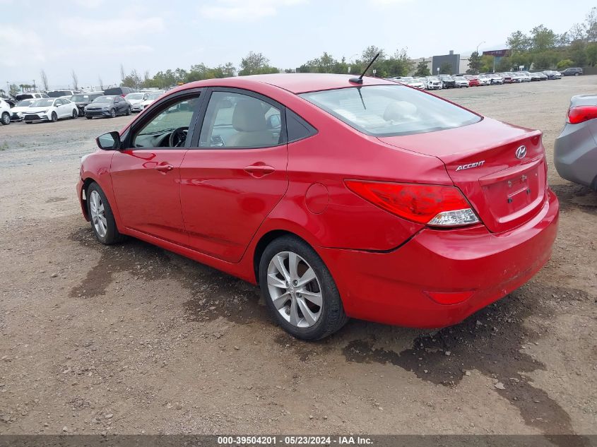 2013 Hyundai Accent Gls VIN: KMHCU4AEXDU442913 Lot: 39504201