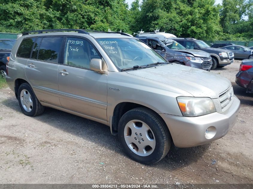 2005 Toyota Highlander Limited V6 VIN: JTEEP21A250131423 Lot: 39504213