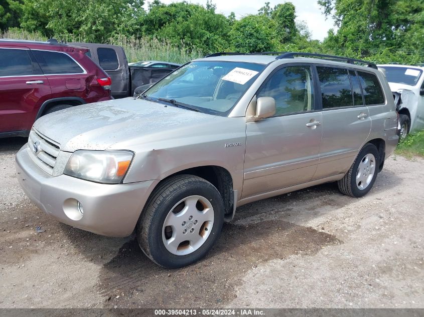 2005 Toyota Highlander Limited V6 VIN: JTEEP21A250131423 Lot: 39504213