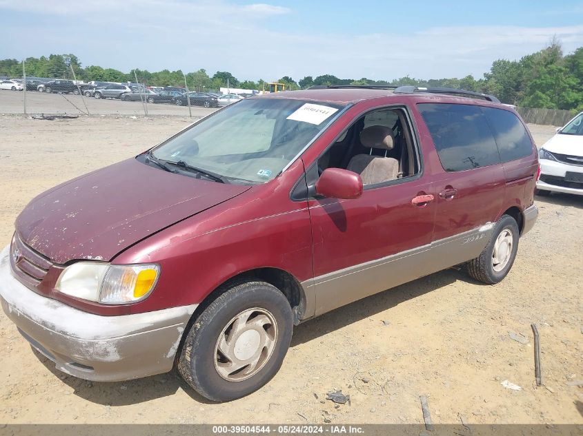 2001 Toyota Sienna Xle VIN: 4T3ZF13C01U366345 Lot: 39504544