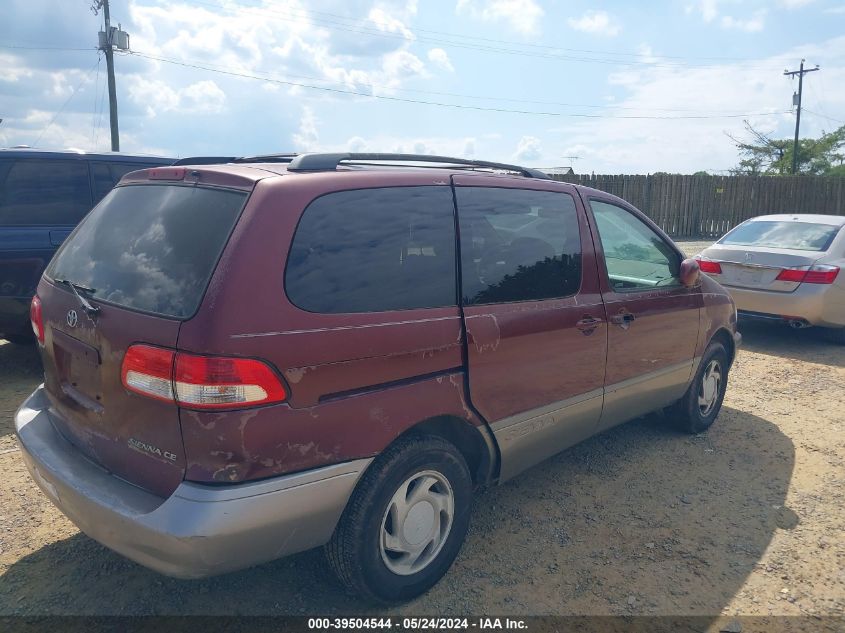 2001 Toyota Sienna Xle VIN: 4T3ZF13C01U366345 Lot: 39504544