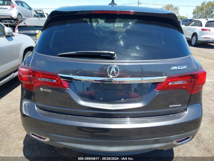 2014 Acura Mdx Technology Package VIN: 5FRYD4H44EB039624 Lot: 39504617