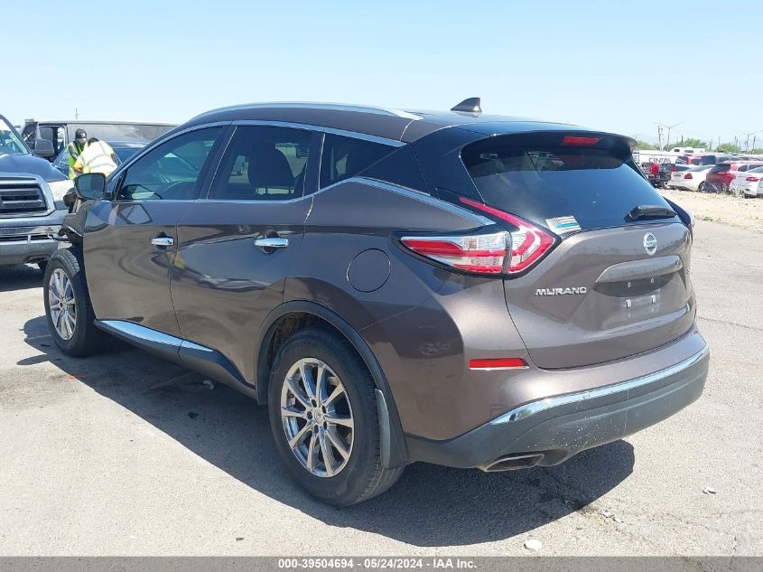 2016 Nissan Murano Sl VIN: 5N1AZ2MG9GN158116 Lot: 39504694