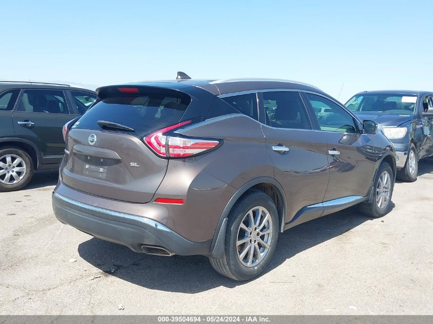 2016 Nissan Murano Sl VIN: 5N1AZ2MG9GN158116 Lot: 39504694