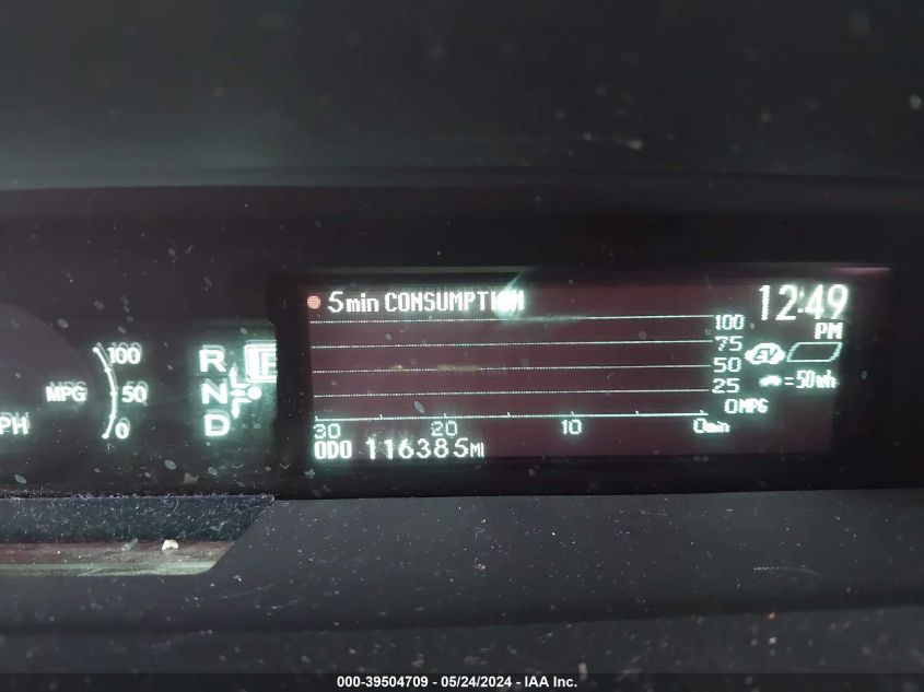 2012 Toyota Prius Two VIN: JTDKN3DU2C5518062 Lot: 39504709