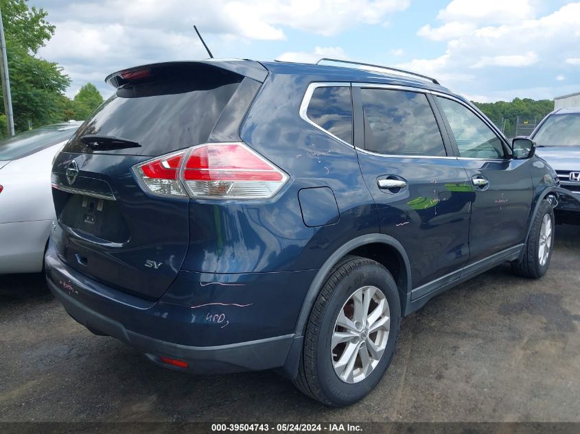 2016 Nissan Rogue Sv VIN: KNMAT2MT2GP656553 Lot: 39504743