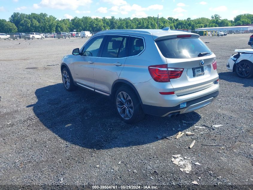 2015 BMW X3 xDrive28I VIN: 5UXWX9C50F0D45735 Lot: 39504761