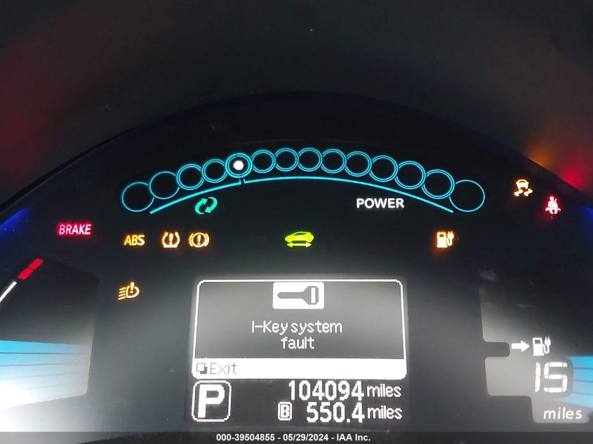 2013 Nissan Leaf Sl VIN: 1N4AZ0CP2DC421537 Lot: 39504855