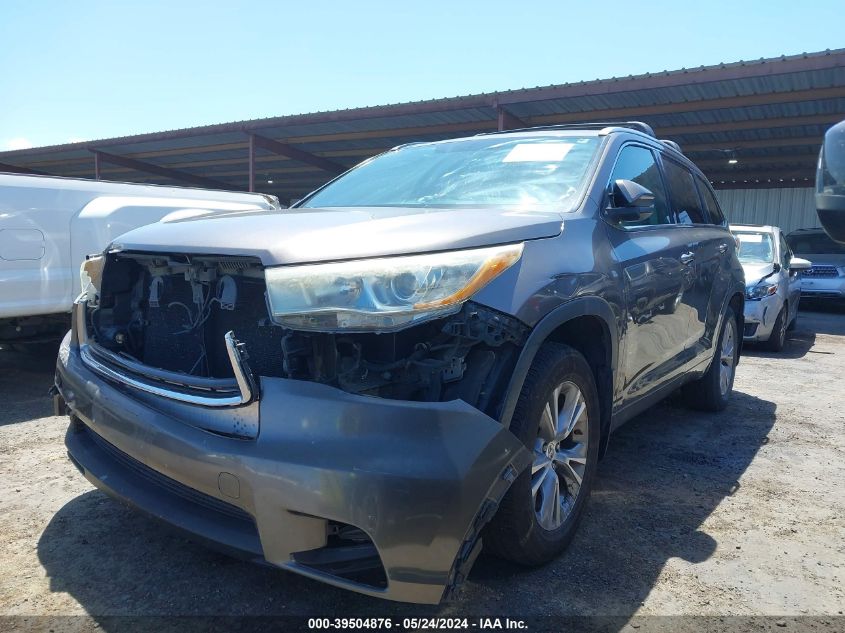 2015 Toyota Highlander Xle V6 VIN: 5TDJKRFH8FS081996 Lot: 39504876