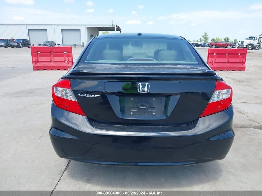 2012 Honda Civic Ex-L VIN: 19XFB2F95CE041743 Lot: 39504905