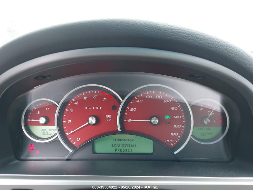 2006 Pontiac Gto VIN: 6G2VX12U86L541237 Lot: 39504922