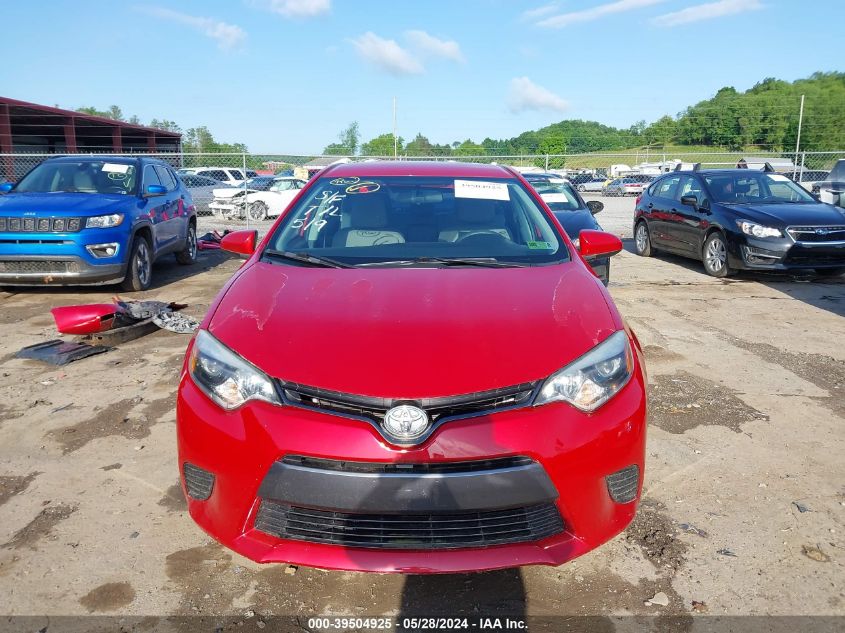 2015 Toyota Corolla Le VIN: 2T1BURHE8FC355188 Lot: 39504925