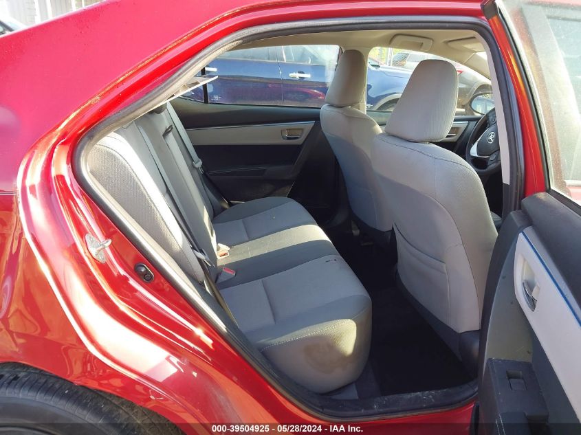 2015 Toyota Corolla Le VIN: 2T1BURHE8FC355188 Lot: 39504925