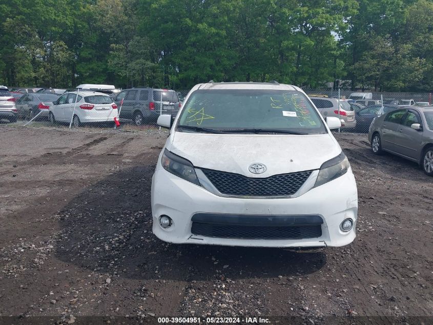 2013 Toyota Sienna Se 8 Passenger VIN: 5TDXK3DC7DS393688 Lot: 39504951