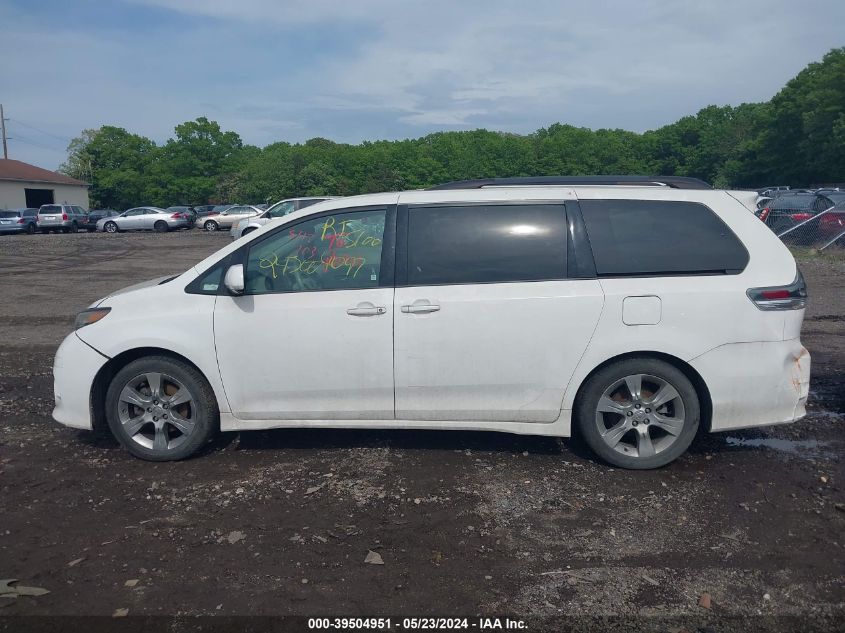 2013 Toyota Sienna Se 8 Passenger VIN: 5TDXK3DC7DS393688 Lot: 39504951