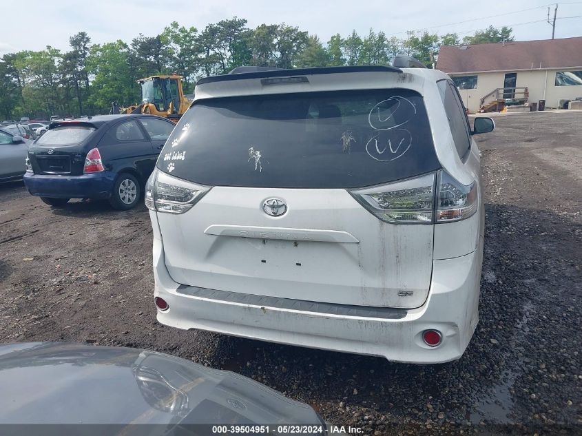 2013 Toyota Sienna Se 8 Passenger VIN: 5TDXK3DC7DS393688 Lot: 39504951