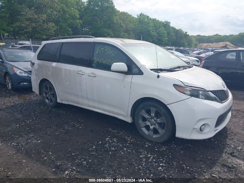 2013 Toyota Sienna Se 8 Passenger VIN: 5TDXK3DC7DS393688 Lot: 39504951