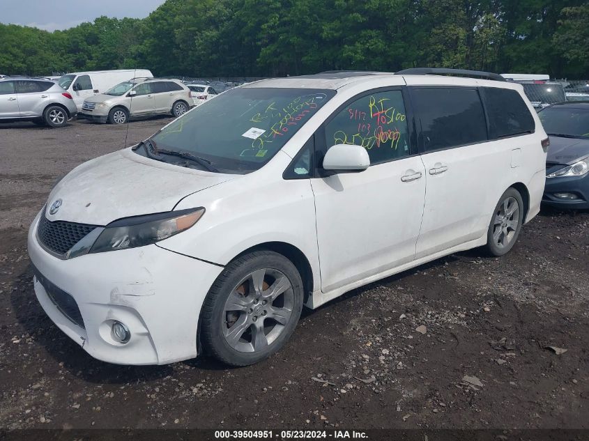 2013 Toyota Sienna Se 8 Passenger VIN: 5TDXK3DC7DS393688 Lot: 39504951