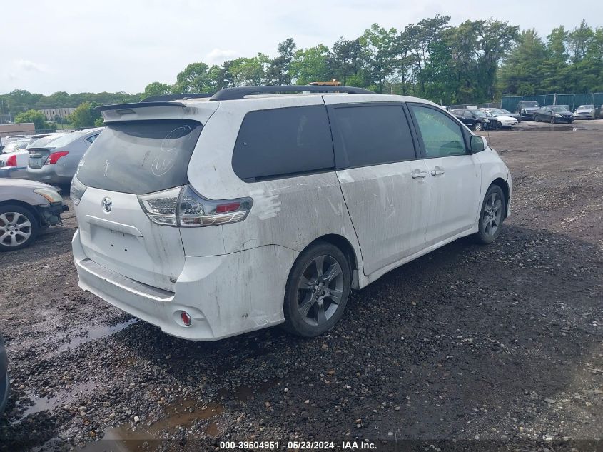 2013 Toyota Sienna Se 8 Passenger VIN: 5TDXK3DC7DS393688 Lot: 39504951