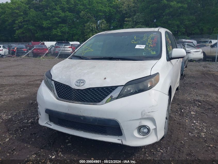 2013 Toyota Sienna Se 8 Passenger VIN: 5TDXK3DC7DS393688 Lot: 39504951