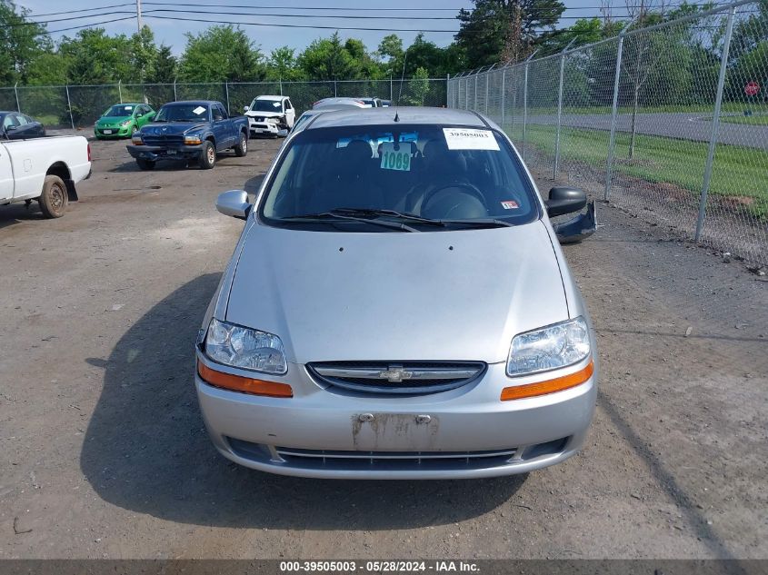 2006 Chevrolet Aveo Special Value VIN: KL1TD66606B672340 Lot: 39505003