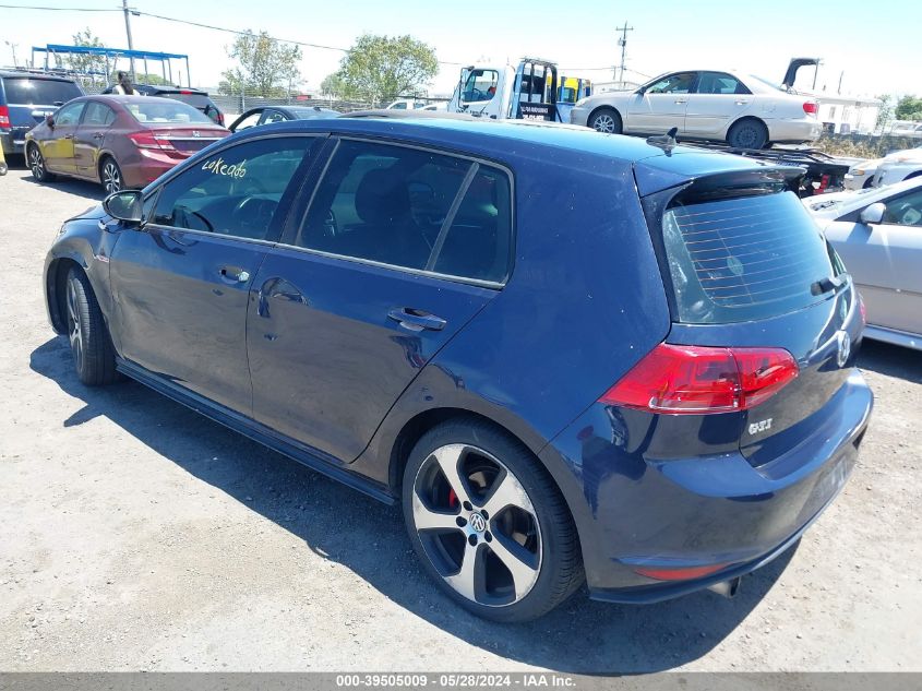 2016 Volkswagen Golf Gti S 4-Door VIN: 3VW4T7AU7GM039935 Lot: 39505009