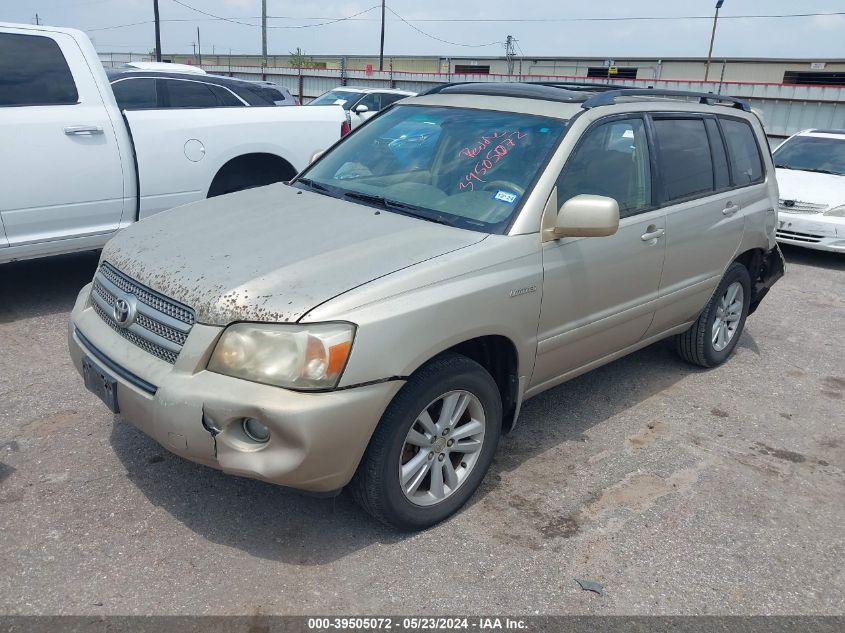 2006 Toyota Highlander Hybrid Limited V6 VIN: JTEEW21AX60011342 Lot: 39505072