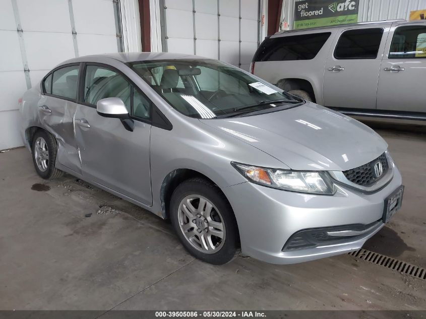 2013 Honda Civic Lx VIN: 2HGFB2F57DH501148 Lot: 39505086