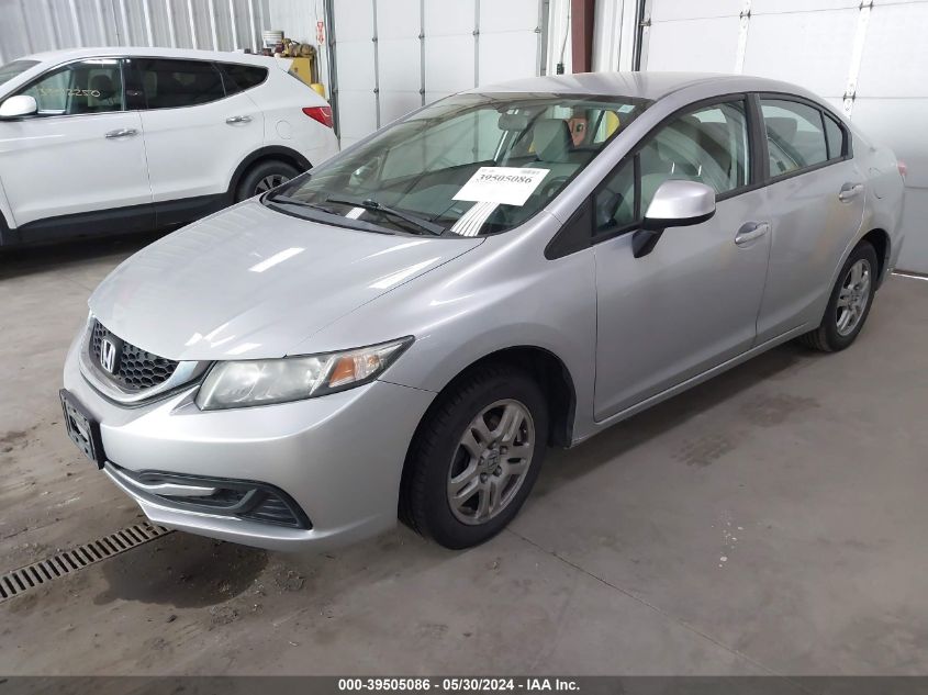 2013 Honda Civic Lx VIN: 2HGFB2F57DH501148 Lot: 39505086