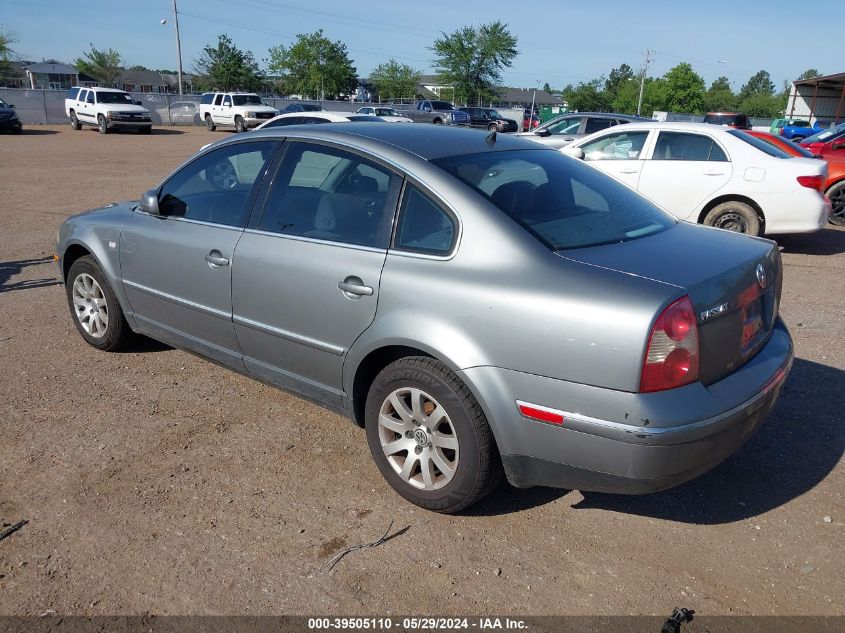 2003 Volkswagen Passat Gls VIN: WVWPD63B93P116912 Lot: 39505110