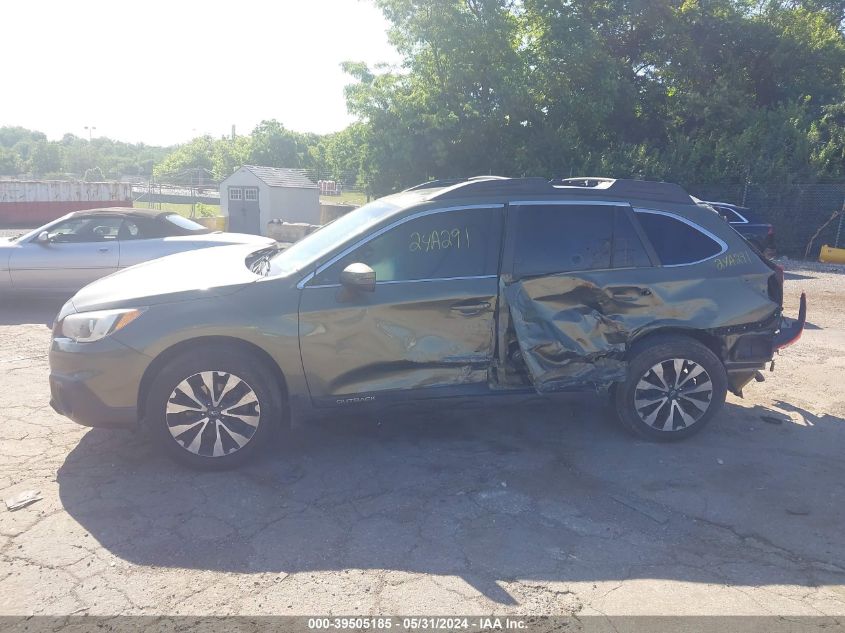 2016 Subaru Outback 2.5I Limited VIN: 4S4BSALC8G3256177 Lot: 39505185