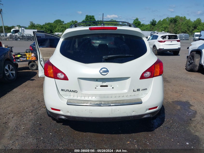 2010 Nissan Murano Le VIN: JN8AZ1MW6AW125053 Lot: 39505195