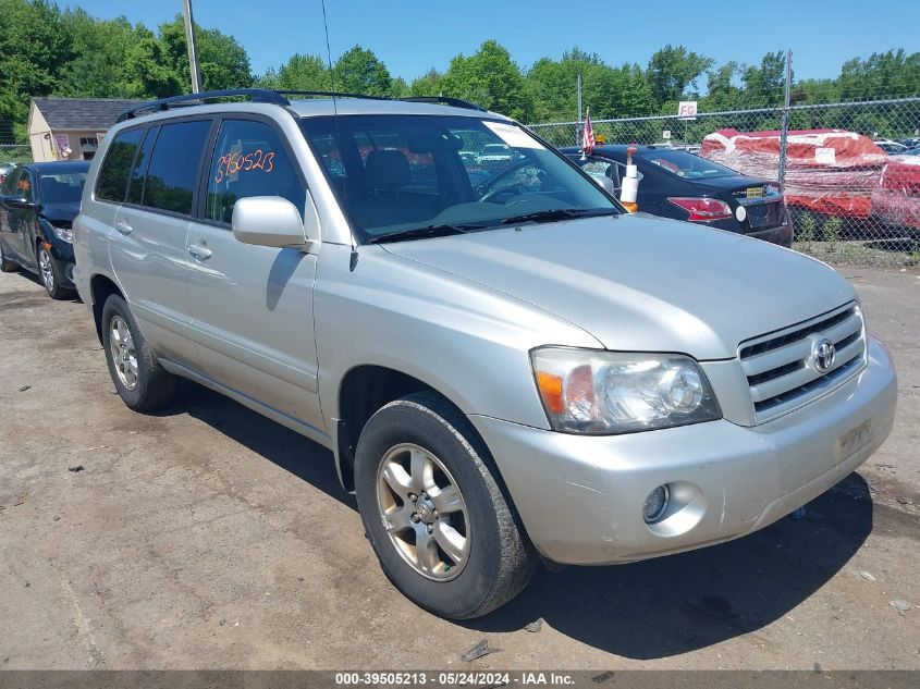 2005 Toyota Highlander V6 VIN: JTEEP21A950087324 Lot: 39505213