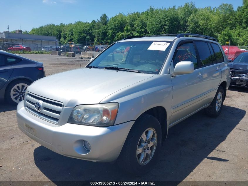 2005 Toyota Highlander V6 VIN: JTEEP21A950087324 Lot: 39505213