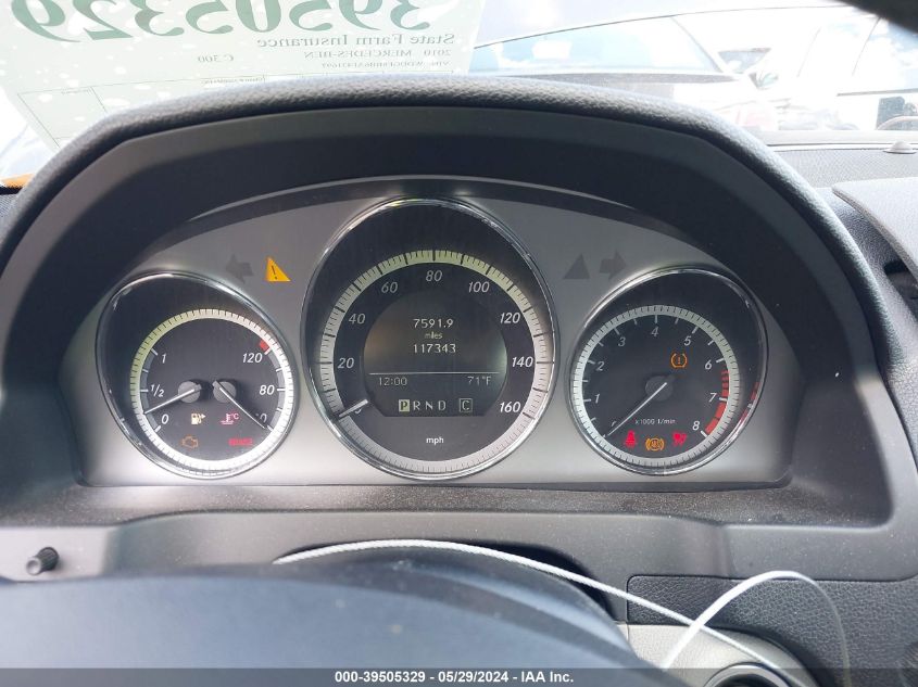 2010 Mercedes-Benz C 300 Luxury 4Matic/Sport 4Matic VIN: WDDGF8BB6AF431697 Lot: 39505329