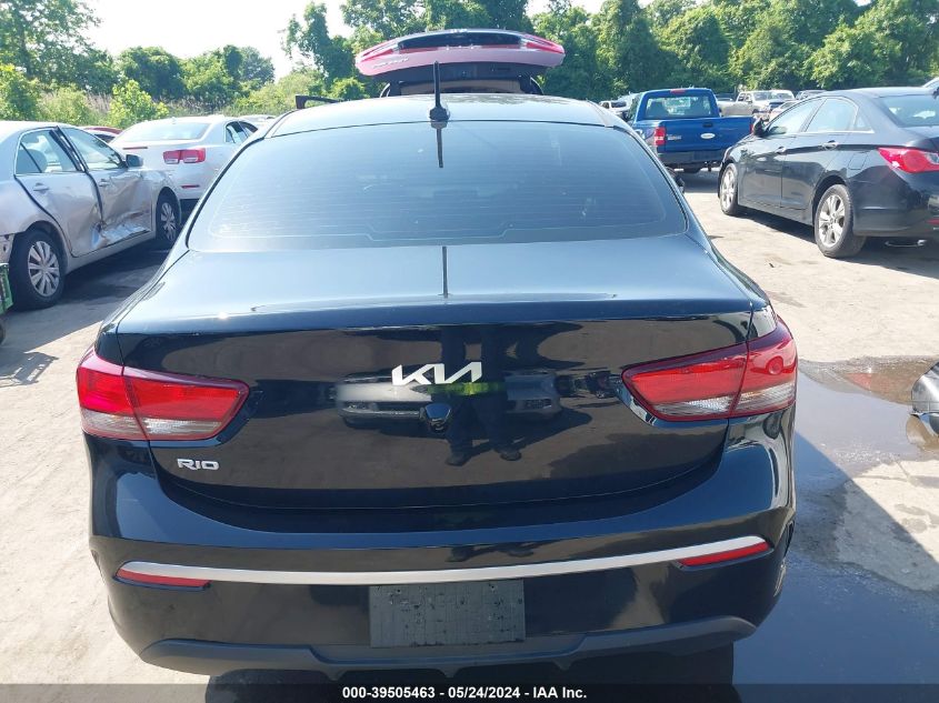 2022 Kia Rio S VIN: 3KPA24AD2NE472528 Lot: 39505463