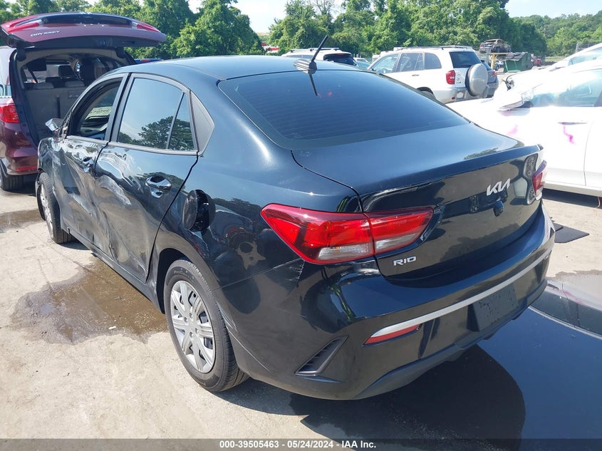 2022 Kia Rio S VIN: 3KPA24AD2NE472528 Lot: 39505463
