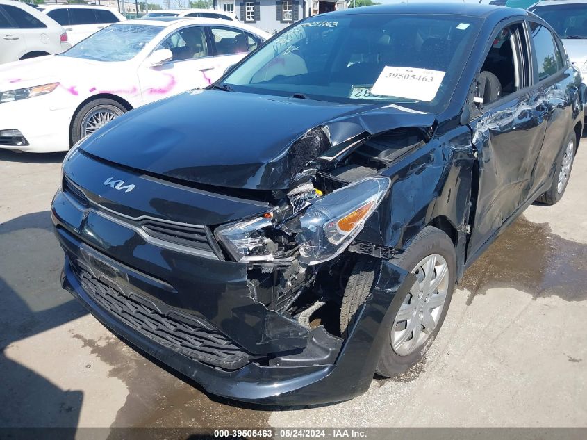 2022 Kia Rio S VIN: 3KPA24AD2NE472528 Lot: 39505463