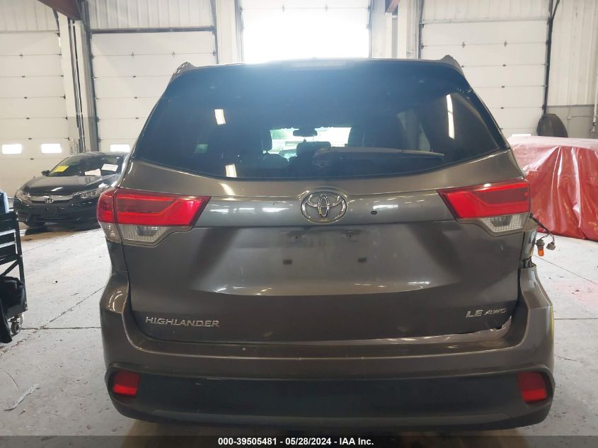 2017 Toyota Highlander Le Plus VIN: 5TDBZRFH0HS388405 Lot: 39505481