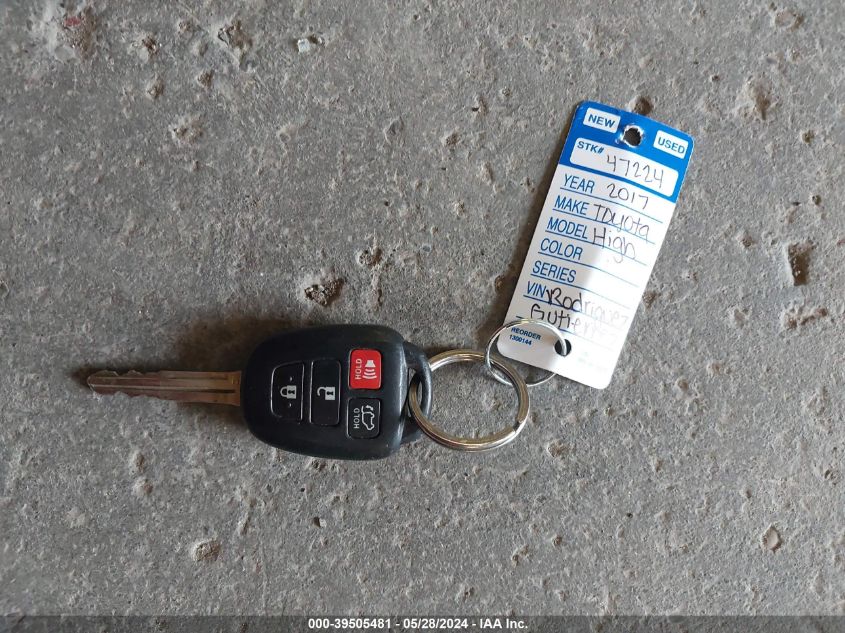 2017 Toyota Highlander Le Plus VIN: 5TDBZRFH0HS388405 Lot: 39505481