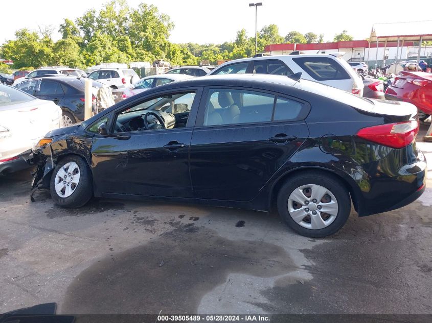 2014 Kia Forte Lx VIN: KNAFK4A6XE5140918 Lot: 39505489