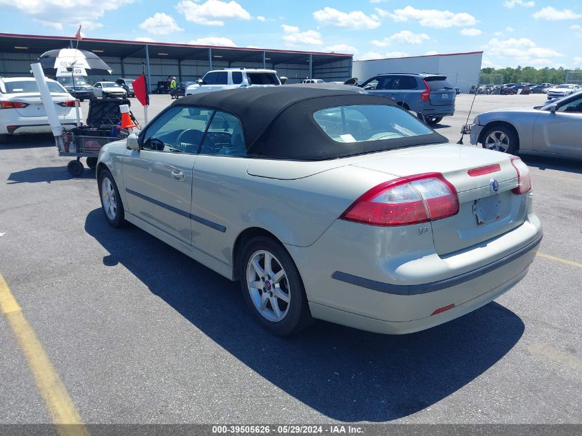 2007 Saab 9-3 2.0T VIN: YS3FD79Y476104992 Lot: 39505626