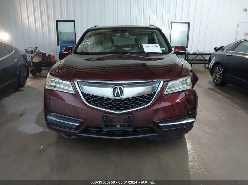 2016 Acura Mdx Advance Entertainment Packages/Advance Package VIN: 5FRYD3H94GB004686 Lot: 39505759