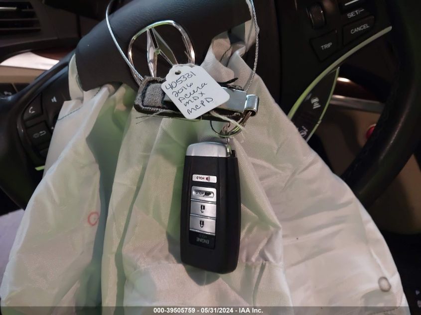 2016 Acura Mdx Advance Entertainment Packages/Advance Package VIN: 5FRYD3H94GB004686 Lot: 39505759