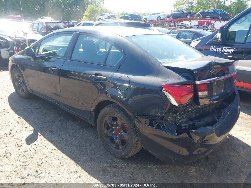 2013 Honda Civic Lx VIN: 2HGFB2F52DH525101 Lot: 39505783