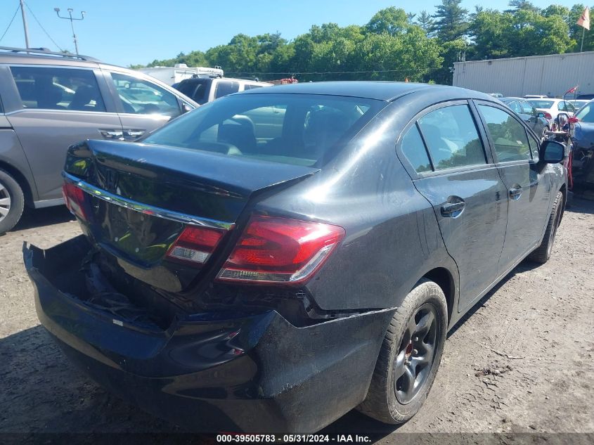 2013 Honda Civic Lx VIN: 2HGFB2F52DH525101 Lot: 39505783