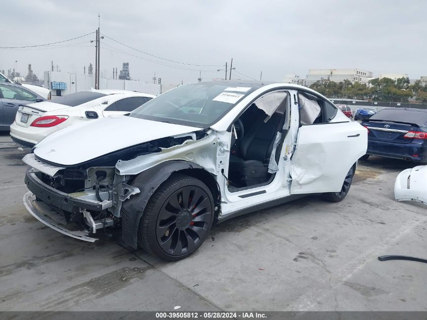 2021 Tesla Model Y Performance Dual Motor All-Wheel Drive VIN: 5YJYGDEF2MF294060 Lot: 39505812