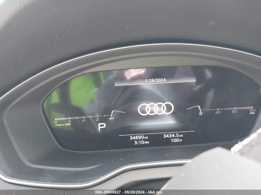 2021 Audi Q5 Premium Plus 45 Tfsi Quattro S Tronic VIN: WA1BAAFY4M2060165 Lot: 39505827