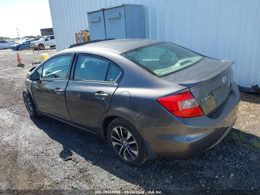 2012 Honda Civic Ex VIN: 19XFB2F88CE301432 Lot: 39505885